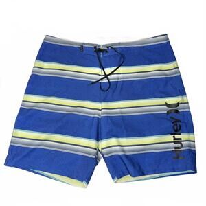 Hurley Men's Board Shorts Blue Stripe size 38